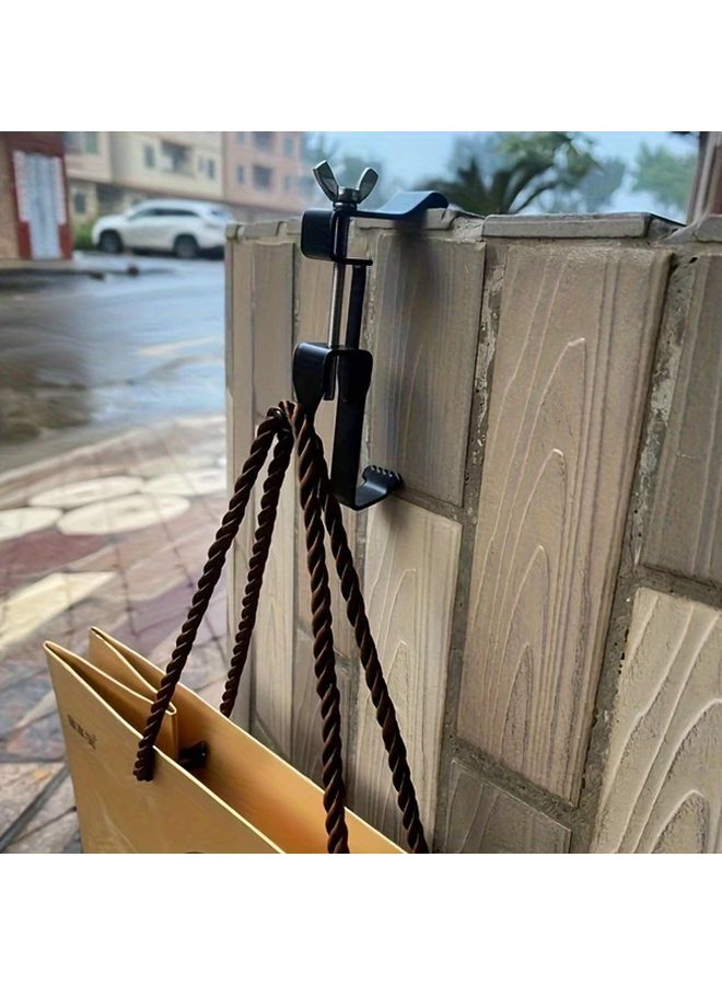 2pcs Heavy Duty Stainless Steel Brick Wall Clips No Drill Paint Finished Outdoor Hooks - Image 3