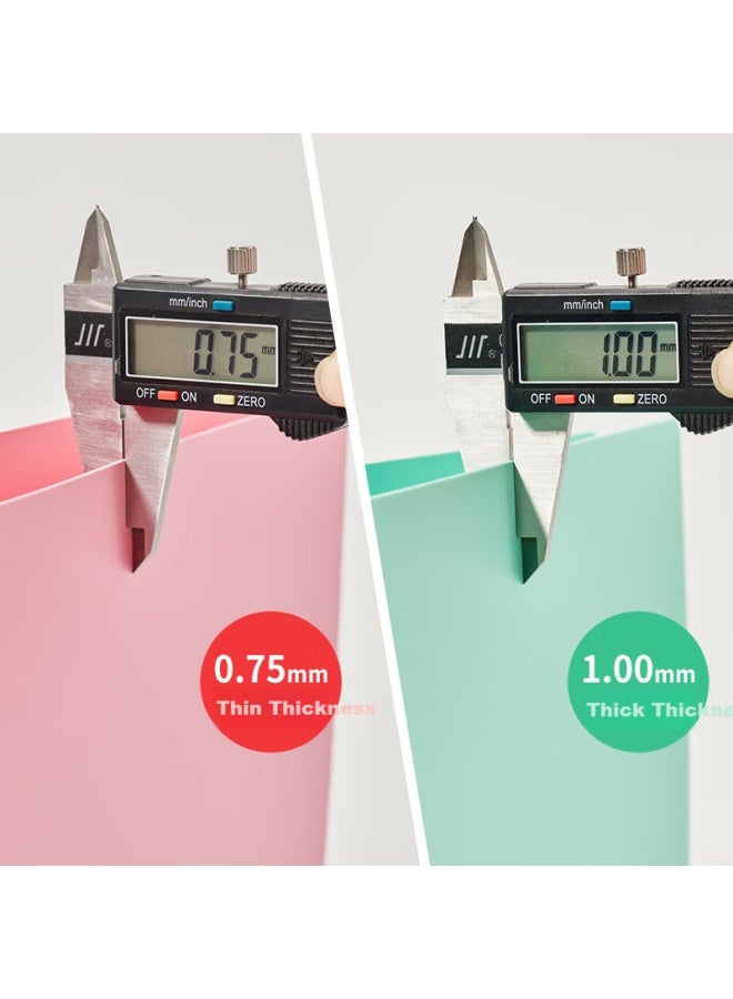 بهوفيكا Makino Makino 2-hole D-ring Pp Folder ملف ثقب ورق فضفاض ملف معلومات الطالب لوازم مكتب الأعمال تخزين ملف مجلد تقارير سعة تخزين 200 ورقة أسود رقيق - Image 2