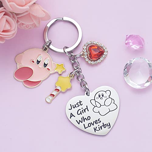 Melix Home Kirby Merch Cute Keychain Cartoon Video Game Character Gifts For Teen Girls Daughter Women Birthday Gift Keychains - Image 3