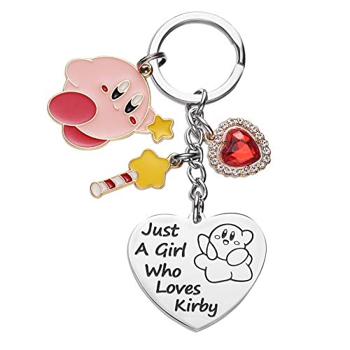 Melix Home Kirby Merch Cute Keychain Cartoon Video Game Character Gifts For Teen Girls Daughter Women Birthday Gift Keychains - Image 1