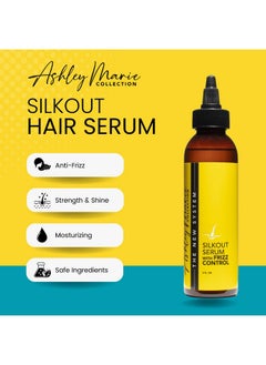 The Hair Diagram - Ashley Marie Silk Out Serum With Frizz Control - Natural Ingredients - Strengthening Hair Serum - High Shine & Heat Protectant Formula - Color Safe - Paraben & Sulfate Free - 4Oz  - Image 3