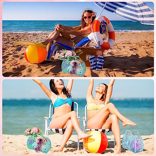 Hsei 16 Pcs Girls Jelly Purse Bags Easter Basket Reusable Jelly Beach Bag Plastic Beach Tote Gift Basket for Kid Girl(Bright Blue) - Image 5
