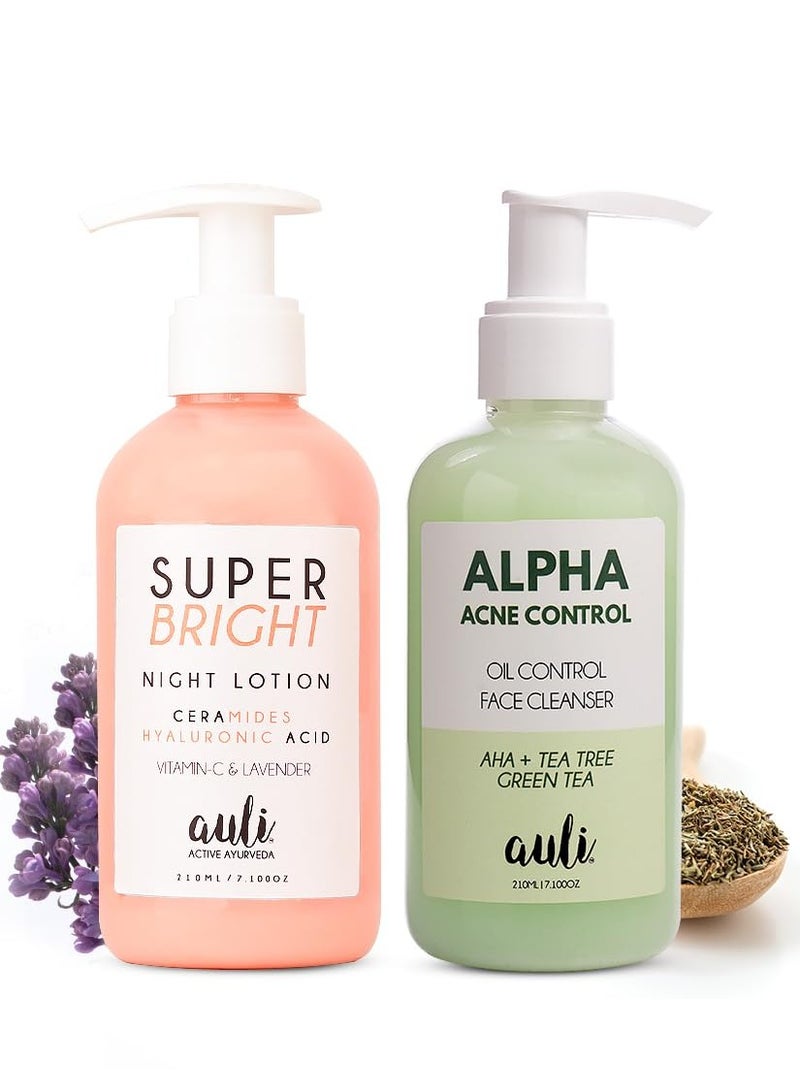AULI LIFESTYLE Auli Soft Skin Combo Night Lotion and Cleanser Pack of 2 - Image 1