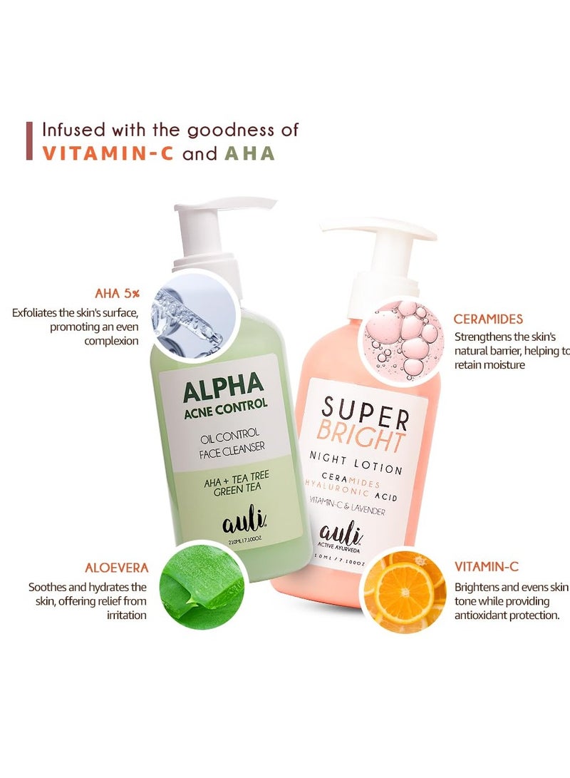 AULI LIFESTYLE Auli Soft Skin Combo Night Lotion and Cleanser Pack of 2 - Image 3