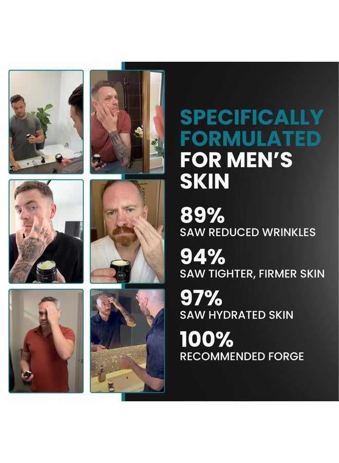 Forge Skin بلسم تالو لرجال ضد التجاعيد للبشرة | تالو لجلد الوجه للعناية بالبشرة للرجال كريم مضاد للشيخوخة مرطب للوجه للرجال | مرطب وجه للرجال تالو لحم البقر - Image 5