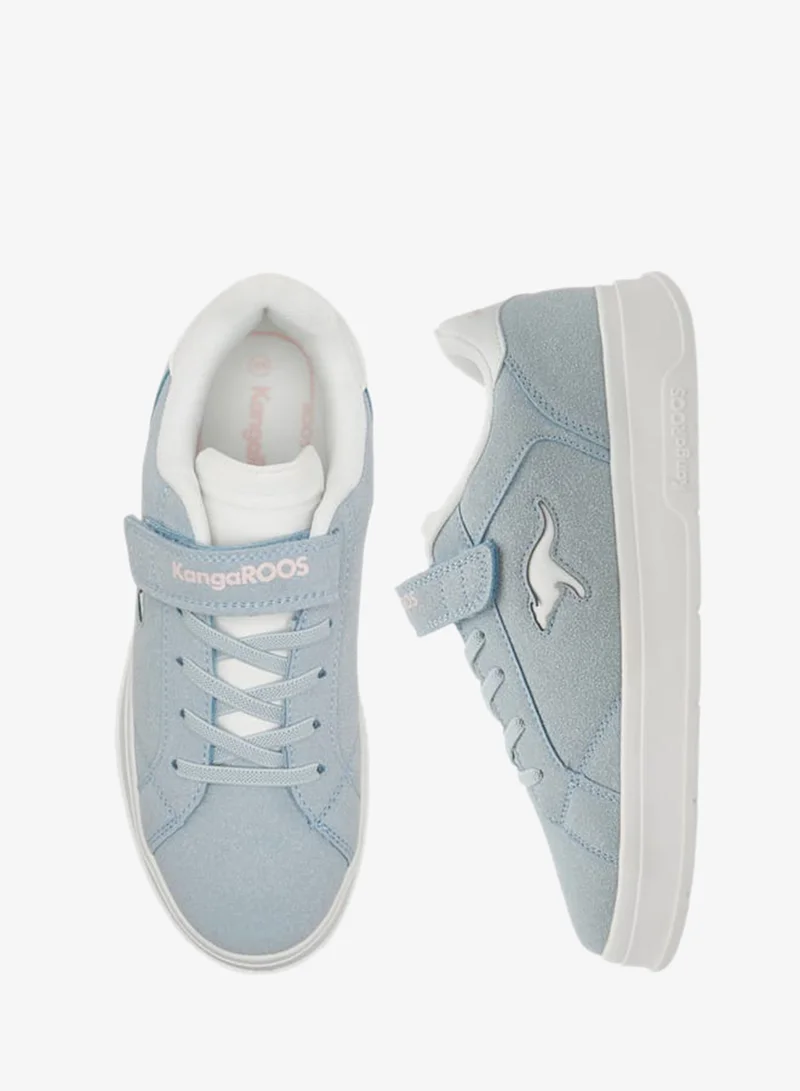 kangaROOS Girls' Panelled Sports Shoes with Hook and Loop Closure