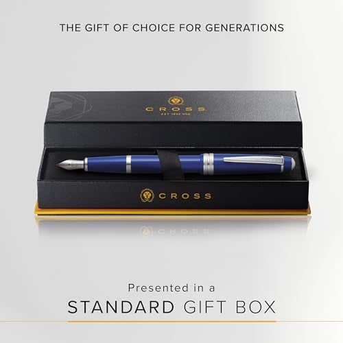 Cross Bailey Light Refillable Fountain Presented in a Everyday Gift Box - Medium Point, Black Ink, Polished Blue - Image 5
