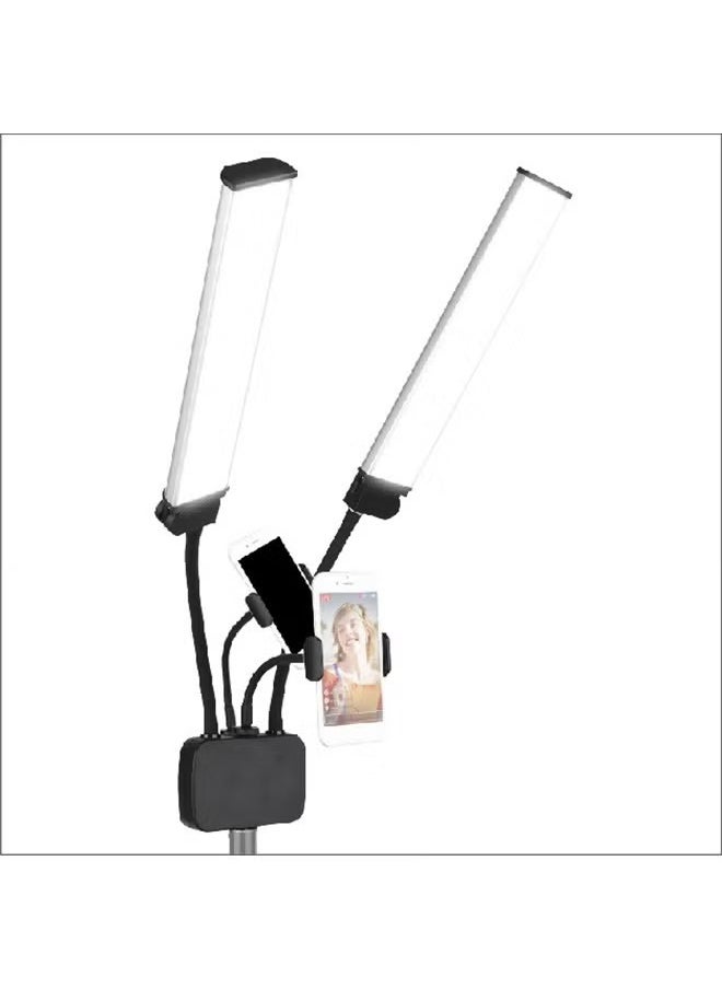 XiuWoo - 45W American Style Double Arm Light Double Tube Double Head Photography Light Beauty Light LED Shine Face Beauty Live Photo Fill Light - Image 1