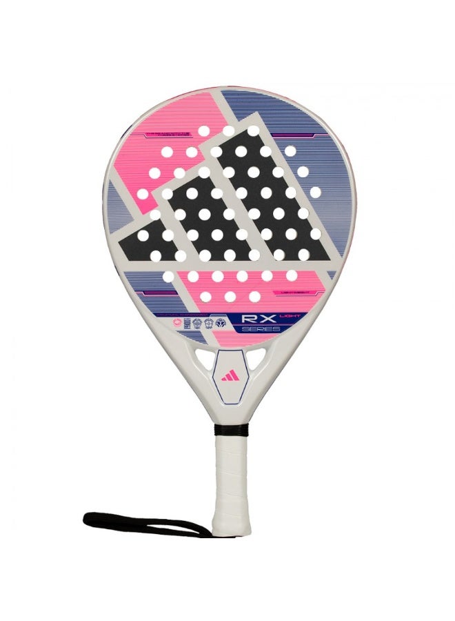 Adidas RX SERIES LIGHT 2026 Padel Racket - Lightweight Performance Racquet for Control, Power & Comfort - White/Pink