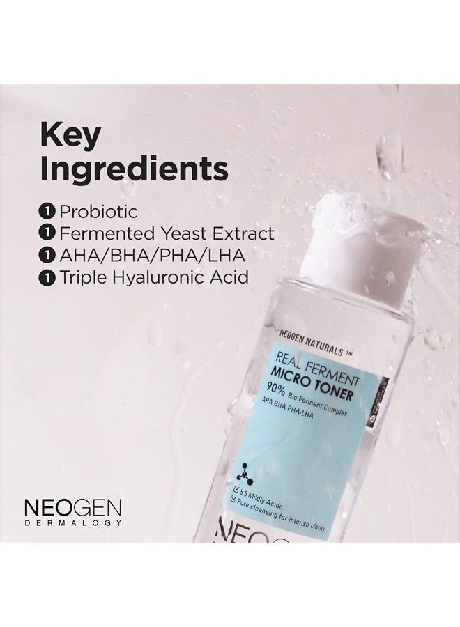DERMALOGY by NEOGENLAB NEOGEN DERMALOGY Real Ferment Micro Collection - with Naturally Fermented ingredients (Rice) & Hyaluronic Acid for Hydrated, Brightened and Healthy skin (Micro Toner 5.07 Fl Oz (150 ml)) - Image 2