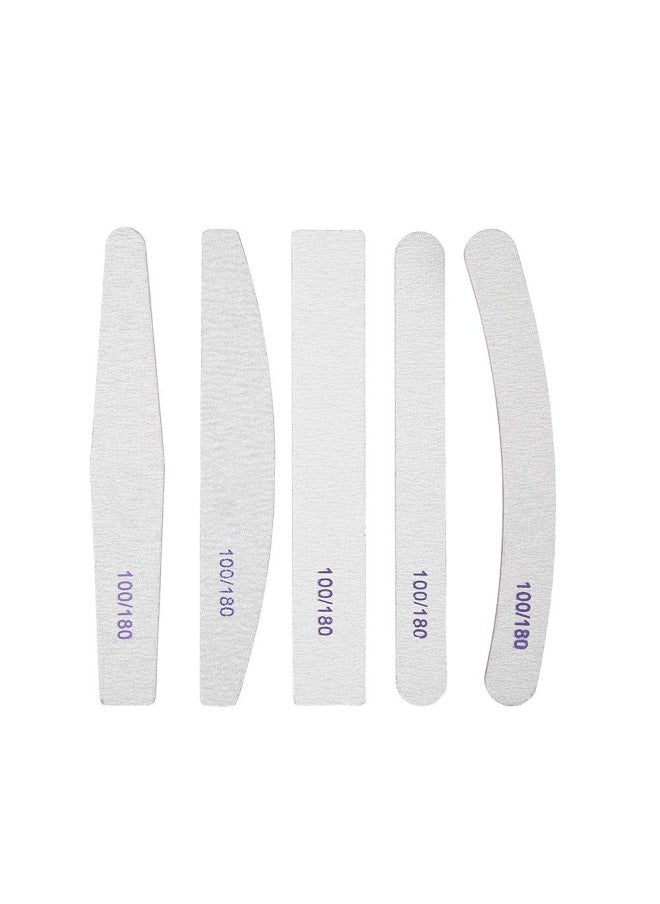 klarako - 5 PCS Professional Nail Polishing Machine Sanding File, Double Side Sanding Buffering Nail Art Buffer Files, Dead Skin Remover Grinding Matte Handle Manicure Tool - Image 1