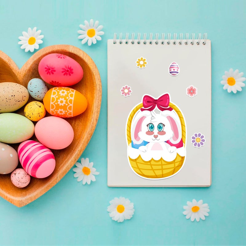 OHOME Easter Basket Stuffers - 24 Sheets Easter Crafts Stickers for Kids | DIY Happy Egg Bunny Easter Gifts Treats Games Toys Activities Decor Party Favor Supplies for Toddlers - Image 3