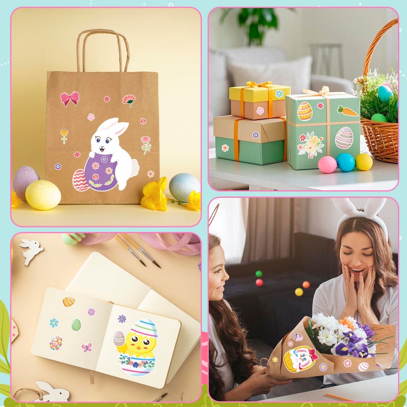 OHOME Easter Basket Stuffers - 24 Sheets Easter Crafts Stickers for Kids | DIY Happy Egg Bunny Easter Gifts Treats Games Toys Activities Decor Party Favor Supplies for Toddlers - Image 5