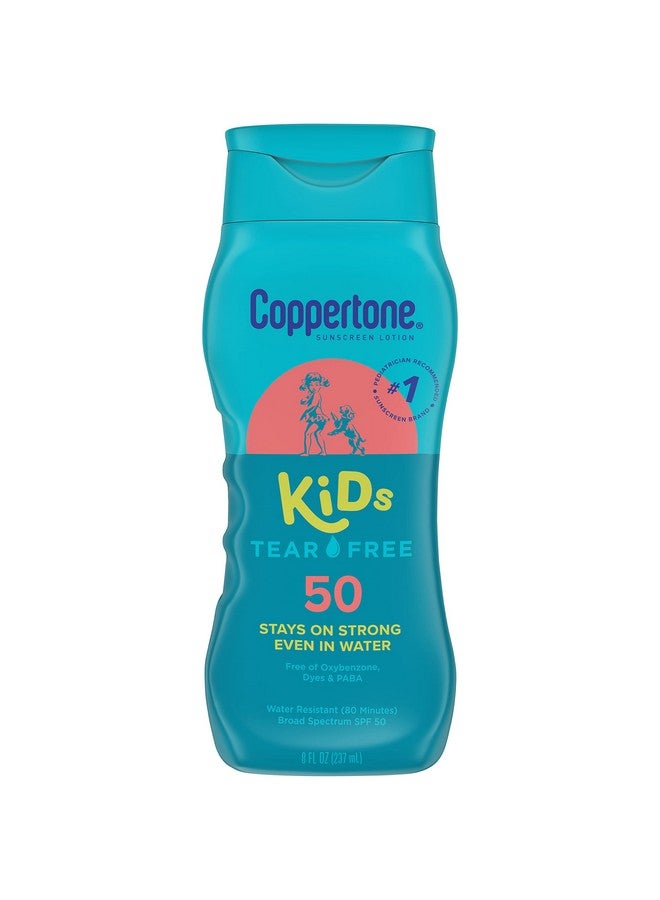 Coppertone Oppertone Kids Sunscreen Lotion Spf 50 Water Resistant Sunscreen For Kids 1 Pediatrician Recommended Sunscreen Brand Tear Free Sunscreen Lotion 8 Fl Oz Bottle - Image 2