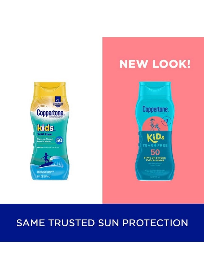 Coppertone Oppertone Kids Sunscreen Lotion Spf 50 Water Resistant Sunscreen For Kids 1 Pediatrician Recommended Sunscreen Brand Tear Free Sunscreen Lotion 8 Fl Oz Bottle - Image 3