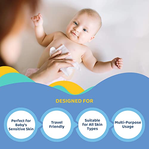1st Step 99% Pure Water Baby Wipes with lid I Dermatologically Tested | Plant Based - 100% Biodegradable Wipes for Babies | Super Thick Polyester Free wet Wipes for Baby I Paraben Free with Aloevera & Calendula Extract | Alcohol Free Baby wipes |72 pcs/Pack - Pack of 2 Combo - 144 Wipes - Image 5