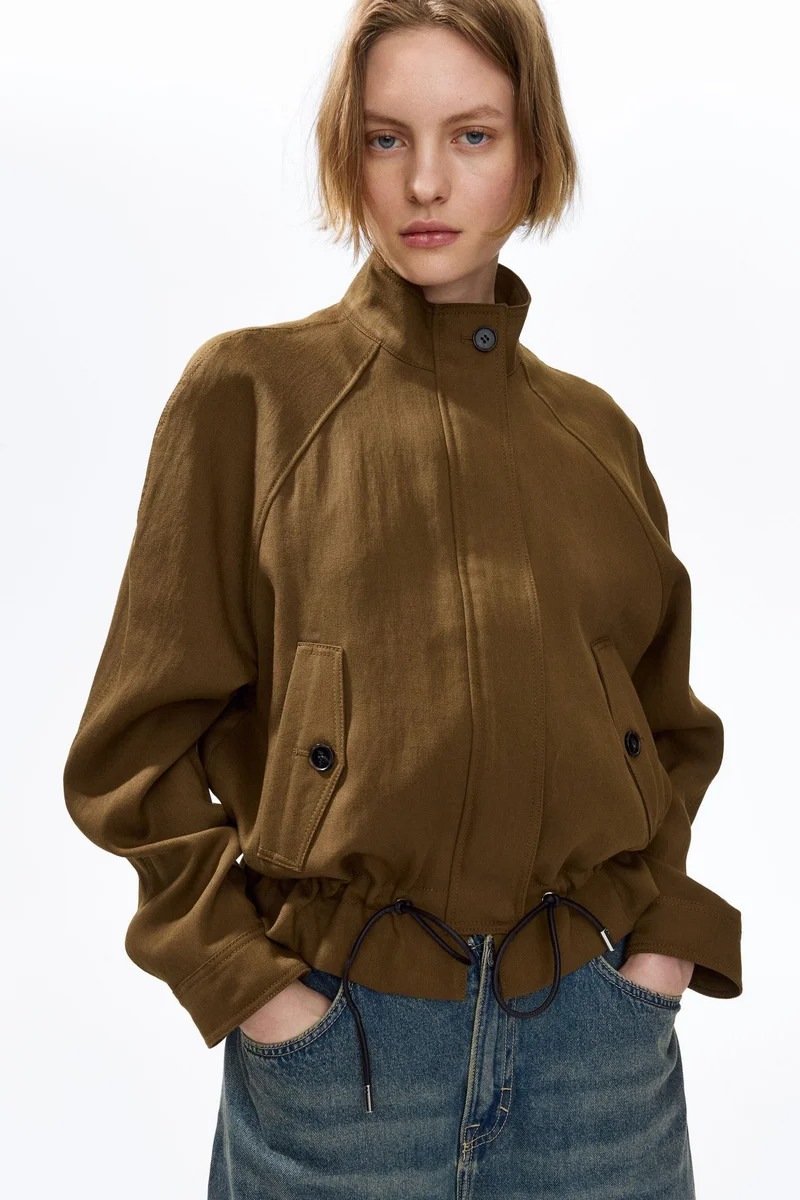 H&M Oversized linen-blend jacket