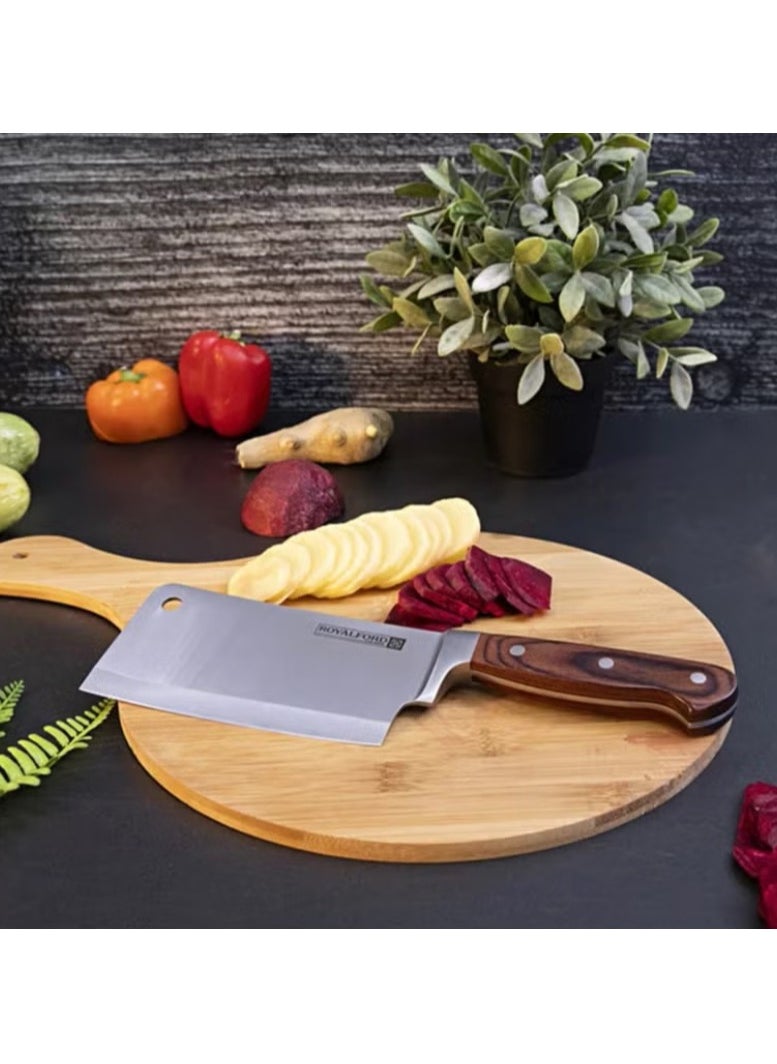 Generic - Knife with a sharp blade design for the chefs Silver/Brown 6 inch - Image 1