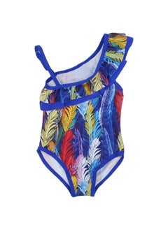 Girl's One-Piece Ruffle Neck Swimsuit