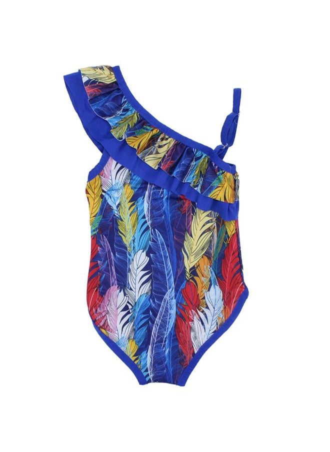 Generic - Girl's One-Piece Ruffle Neck Swimsuit - Image 1