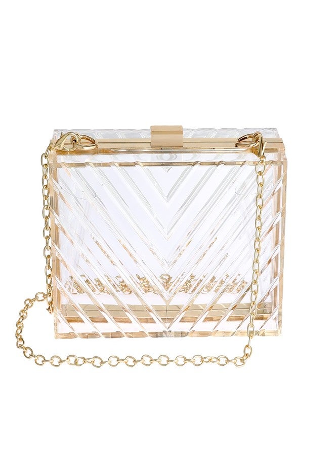 WJCD Clear Purses For Women Acrylic Clear Clutch Bag Stadium Approved (transparent) - Image 1