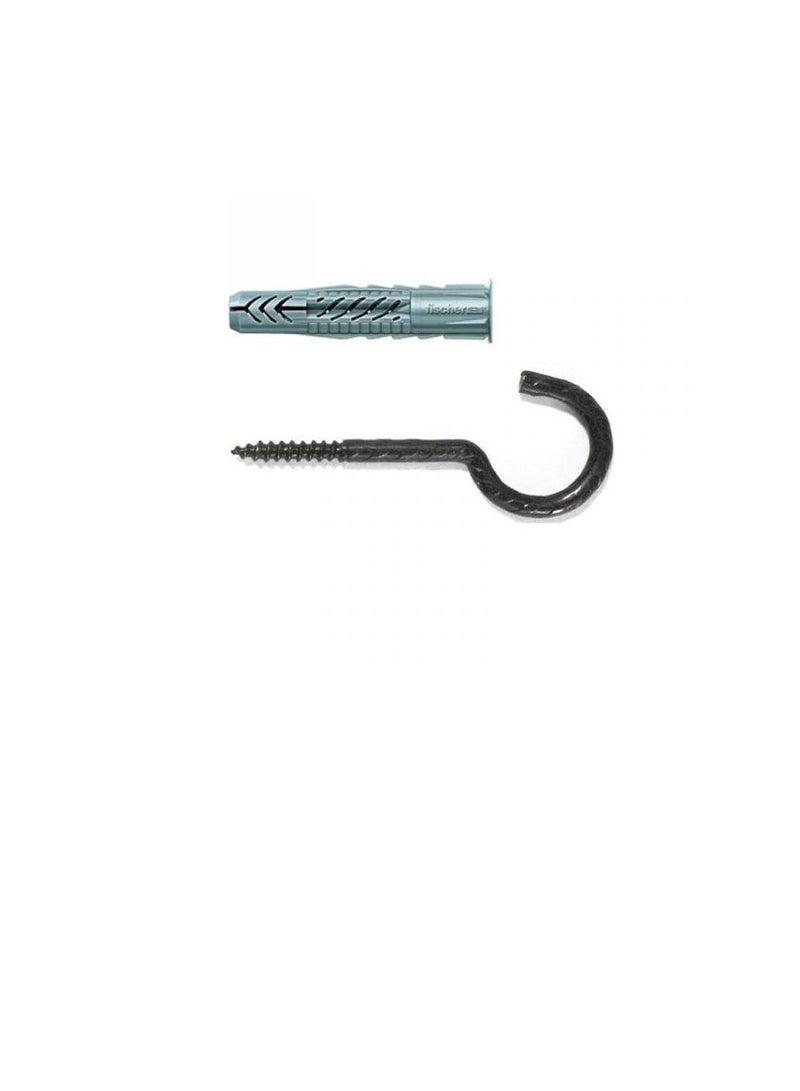 Fischer Fischer Nylon Expansion Fixing Plug W/Half Rnd Hooks SX 8 RH B 4Pcs