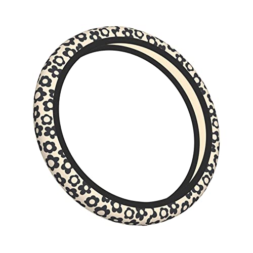YANGDADA Flowers Vintage Groovy Steering Wheel Cover Universal 15 Inch Cute Car Accessories Protector for Women Men - Image 2