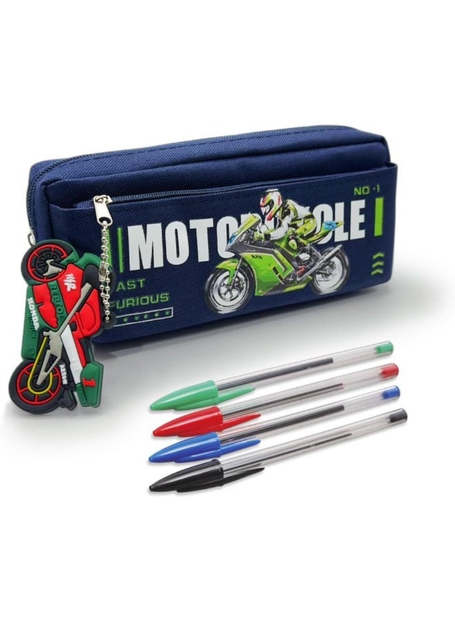 ECVV Pencil case Pencil Bag Primary Students School Students Multi-function Double Layer Large Capacity Children Gift Pencil Pen bag | Boys - Image 2