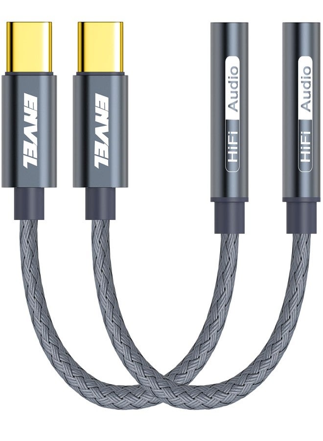 ENVEL USB C to 3.5mm Headphone Jack Adapter, 2 Pack Type C to Aux Audio Dongle Cable Cord Compatible with iPhone 16 15 Pro Max Samsung Galaxy S25 S24, iPad Pro M2 M3 M4, Google Pixel 7 8 - Image 1