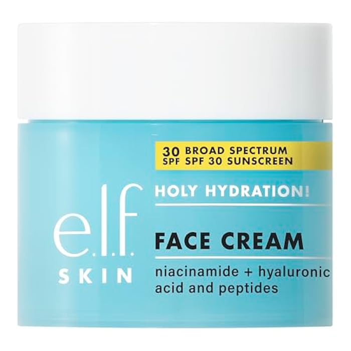 elf e.l.f. SKIN Holy Hydration! Face Cream - Broad Spectrum SPF 30 Sunscreen, Moisturizes & Softens Skin, Quick-Absorbing & Ultra-Hydrating, 1.7 Oz (50g) - Image 1