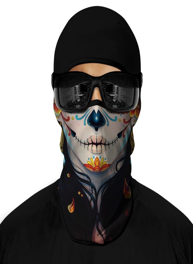 M-YOUNG Skull Face Mask, Balaclava, Neck Gaiter, UV Sun Protection,Motorcycle Ski Scarf Fishing for Men (GR) - Image 3