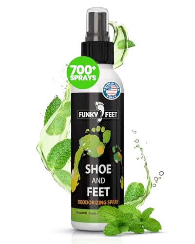 Funky Feet Shoe Deodorizer Spray - Foot Spray 4oz - Foot Deodorant Extra Strength - Shoe Odor Elimination - Essential Oils Blend for Sweaty Feet - 100% Natural and Organic - Made in USA - Image 1