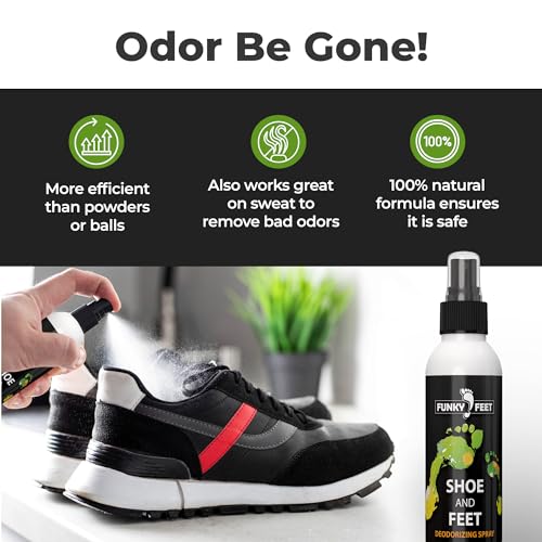 Funky Feet Shoe Deodorizer Spray - Foot Spray 4oz - Foot Deodorant Extra Strength - Shoe Odor Elimination - Essential Oils Blend for Sweaty Feet - 100% Natural and Organic - Made in USA - Image 5