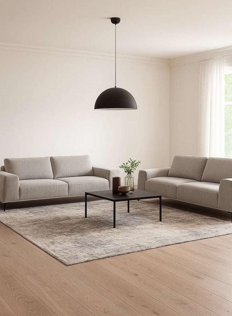 LOFT ARTHUR, SOFA, SET,3+2.5 SEATER, 230/260X99X80CMS,FABRIC,DARK GREY,BLACK LEG 550/EASY 4-PND - Image 1