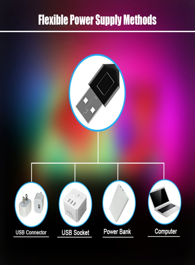 LED Strip Lights 3.28ft. RGB Waterproof Tape Lights with IR Remote Control 16 Colors 4 Modes 5050 Color Changing LED Lights for Home Ceiling Party Festival - Image 2