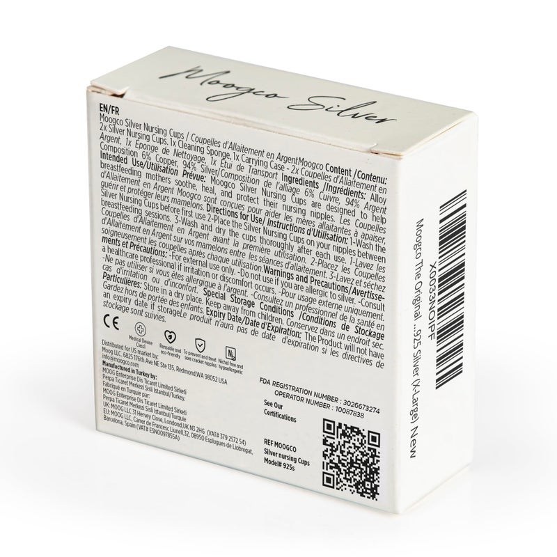 Moogco The Original Silver Nursing Cups - Nipple Shields for Nursing Newborn - Breastfeeding Essentials - Newborn Essentials Must Haves - Nipple Covers Breastfeeding - 925 Silver (X-Large) - Image 5