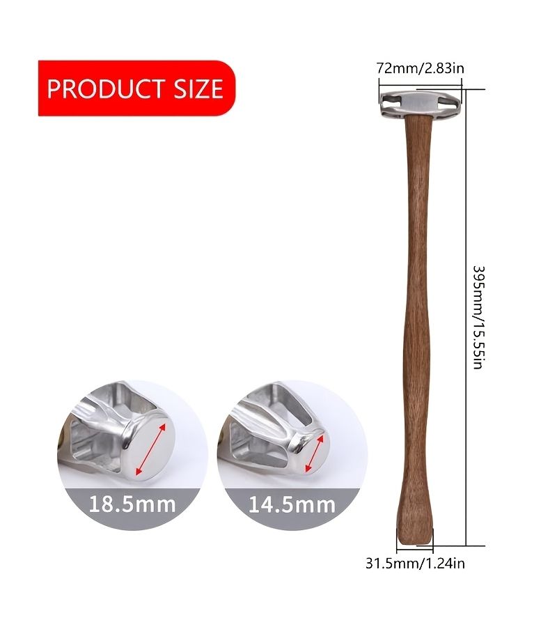 Stainless Steel Car Dent Repair Puller Hammer with Ergonomic Handle - Image 2