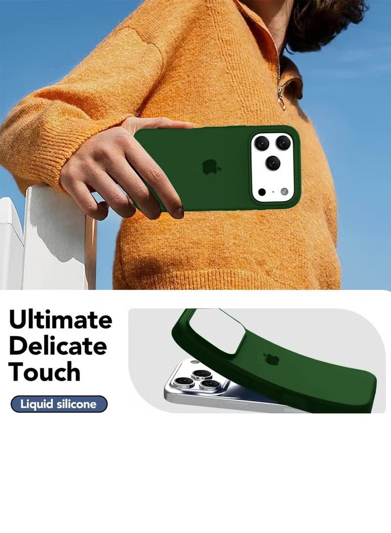 iPhone 17 Pro Max Case Liquid Soft Silicone iPhone 17 Pro Max Cover Anti Scratch with Inside Microfiber Lining Shockproof Protective Phone Case for iPhone 17 Pro Max - Image 3