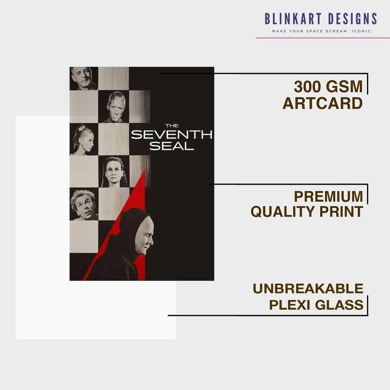 BLINKART BLINKART Aesthetic The Seventh Seal 1957 Movie Photo Frame Album Poster Wall Art Print Decor Perfect For Home Bedroom Living Room Bedroom Home Office Study Room12 18 Inches  - Image 4
