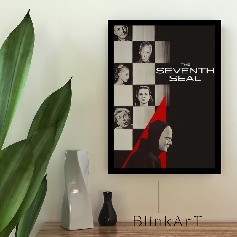 BLINKART BLINKART Aesthetic The Seventh Seal 1957 Movie Photo Frame Album Poster Wall Art Print Decor Perfect For Home Bedroom Living Room Bedroom Home Office Study Room12 18 Inches  - Image 2