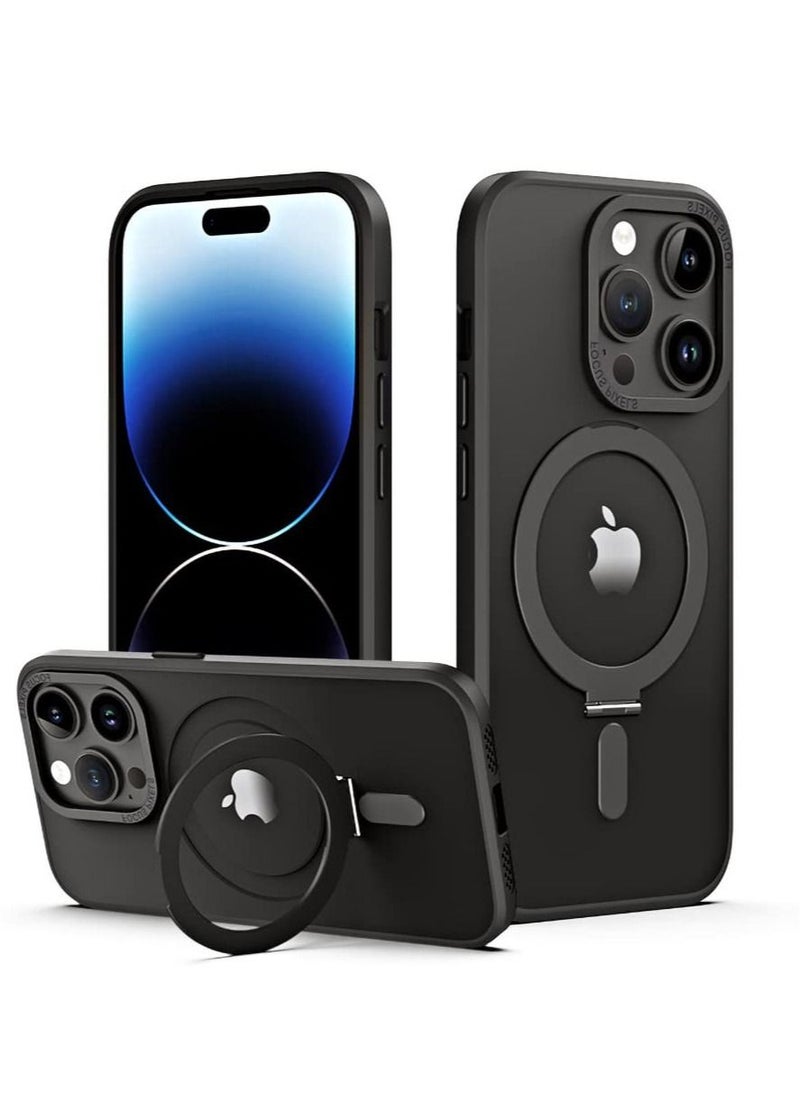 Excefore Ultimate Protection Case for iPhone 14 Pro Max Magsafe Compatible with Aerospace Alloy Hidden Stand,Military-Grade Material, X-Shock Reinforcement,360° Shockproof Protective Black  - Image 1