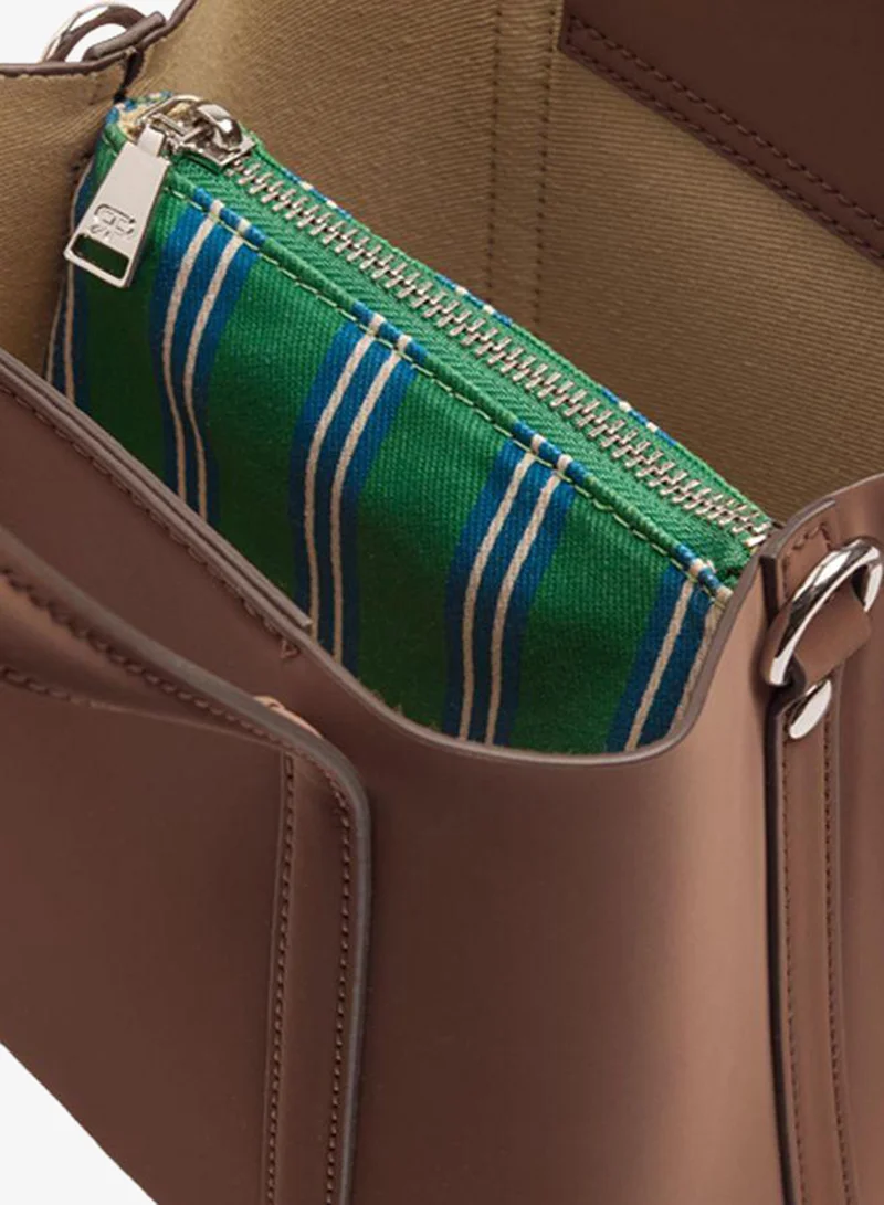 Parfois Brown Tote Bag With Soft Texture With Crossbody Bag S for Women | Best Price UAE