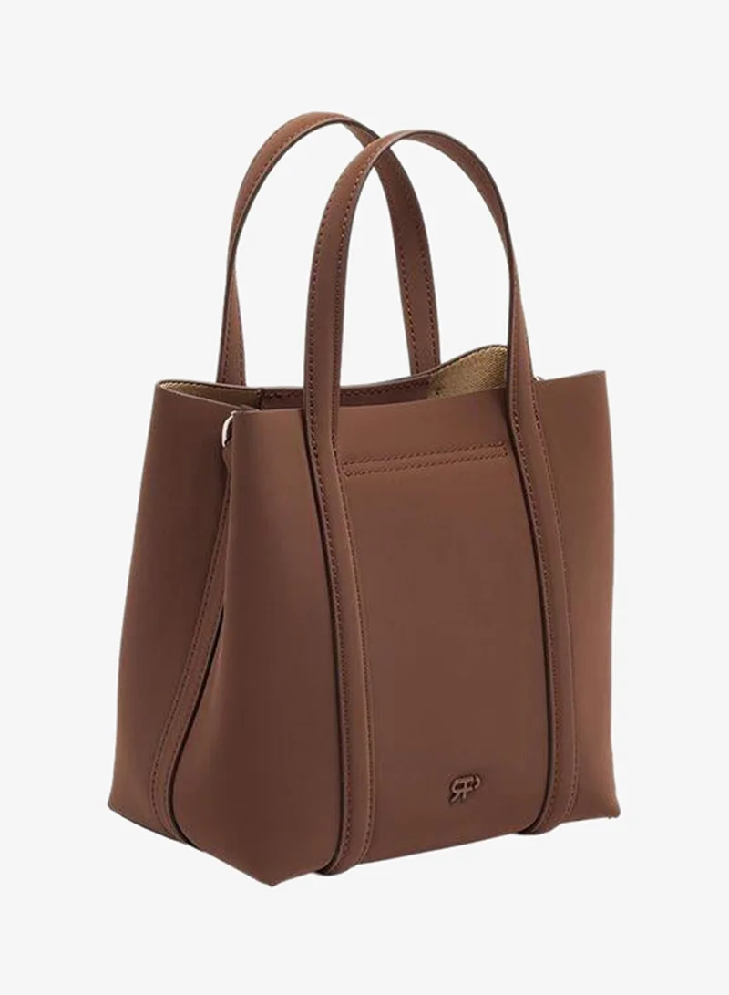 Parfois Brown Tote Bag With Soft Texture With Crossbody Bag S for Women | Best Price UAE