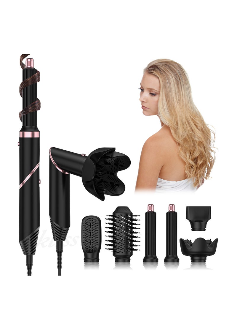 6 In 1 Quality Hairdryer Comb Hot Air Comb For Curling And Straightening Hair Automatic Straight Hair Comb And Hair Dryer - Image 1