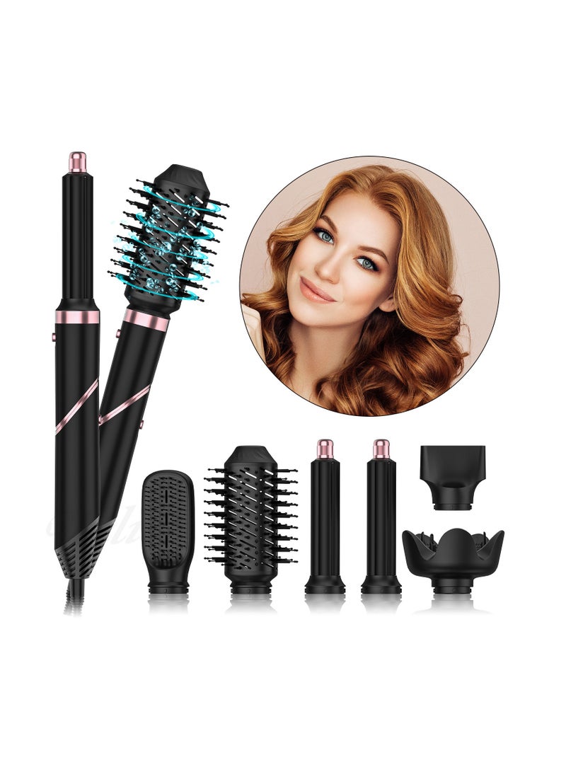 6 In 1 Quality Hairdryer Comb Hot Air Comb For Curling And Straightening Hair Automatic Straight Hair Comb And Hair Dryer - Image 2