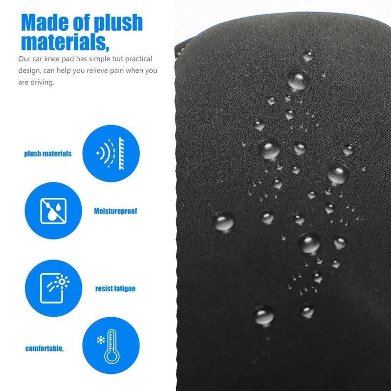 Black Car Knee Cushion Ergonomic Plush Support Pad For Driving Pain Relief - Image 4