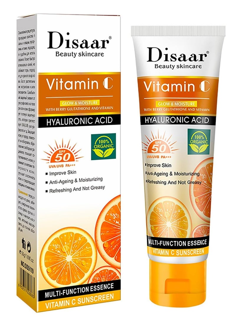 Disaar Vitamin C Whitening Sunscreen With Hyaluronic Acid 50 grams - Image 1