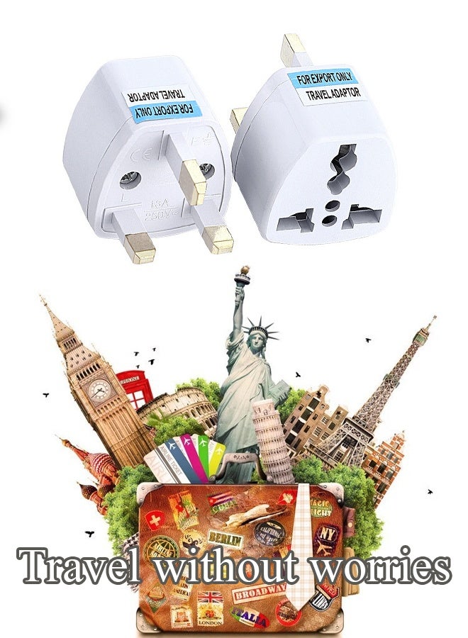 3 Pcs Universal travel Plug Adapter,Plug Converter for Business, Holiday, Hotel, Airport, 3 Pin Power Plug Adapter for AU/UK/EU/US - Image 4