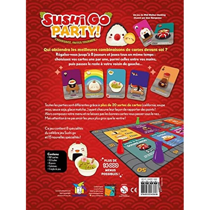 Asmodee Jeu  Sushi Go PartyAuf French - Image 5
