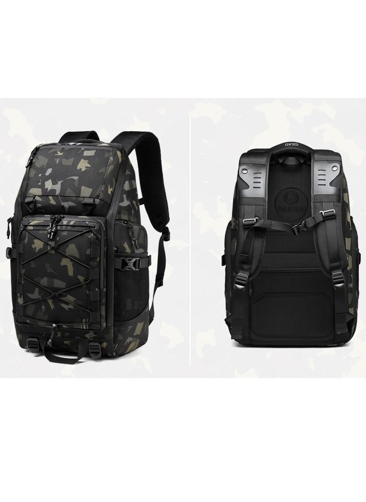 OZUKO OZUKO Casual Multifunctional Backpack Large Capacity 30L Waterproof Unisex Backpack Can Fit 15.6 Inch Laptop All in 1 for Camping, Work, School, Travel, Flying, Hiking Fitness Backpack 53*16*33cm  - Image 2